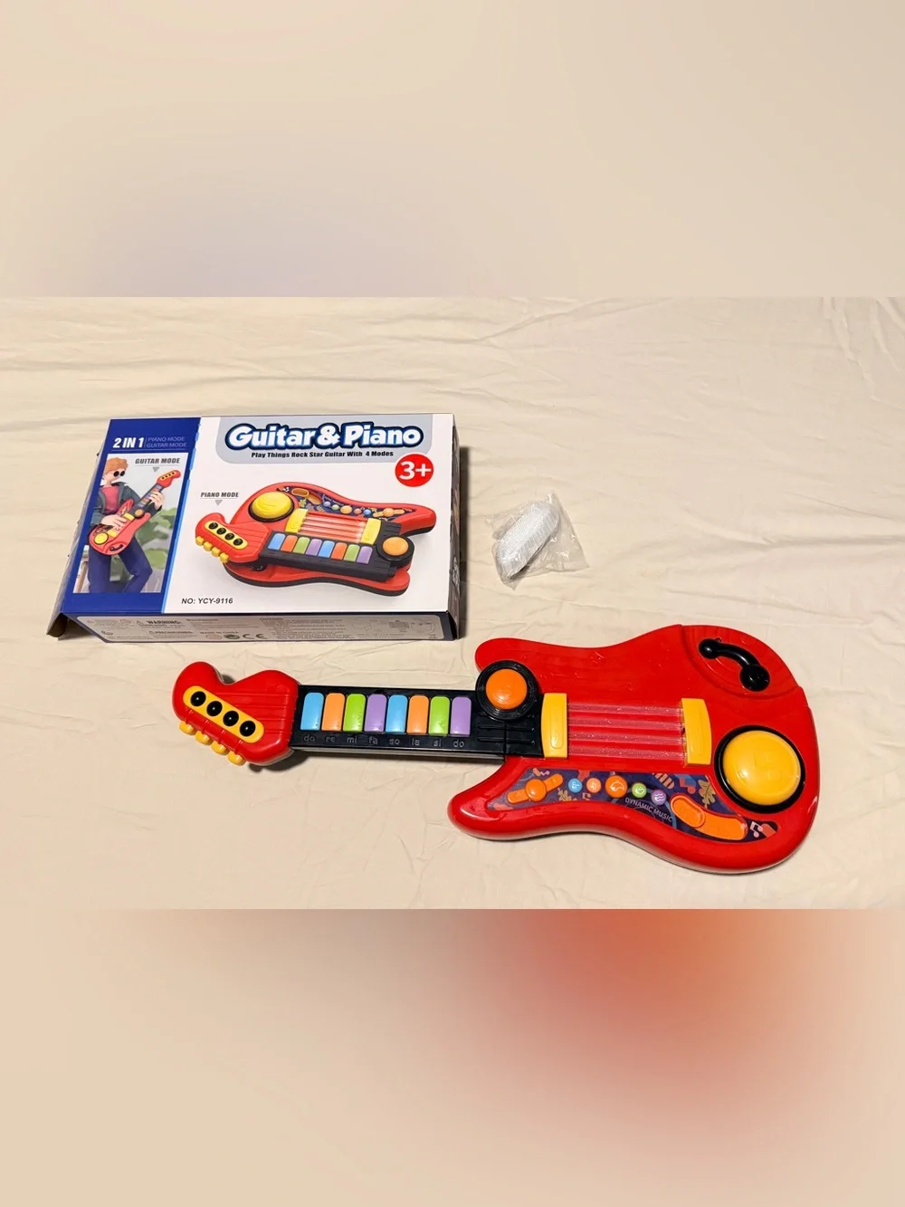 2 in 1  Guitar Piano Electric Toy Toddler Player Musical Instrument 3+ ages